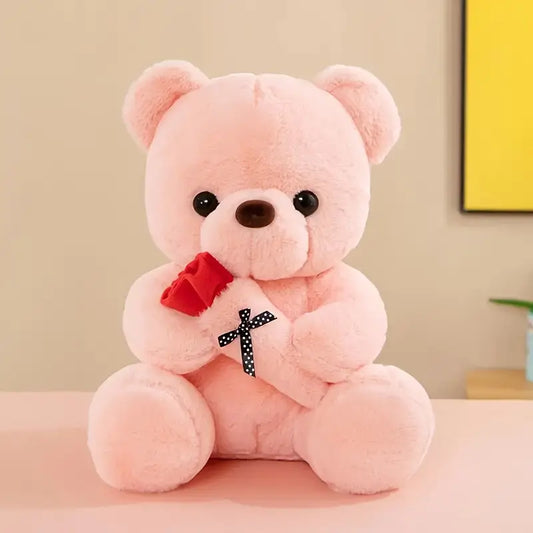 Adorable Rose Bear Plush Toy - Perfect Valentine's Day & Birthday Gift for Her,